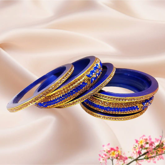 Lac Bangles - Blue Reverie (Set of 6) - Ahaeli