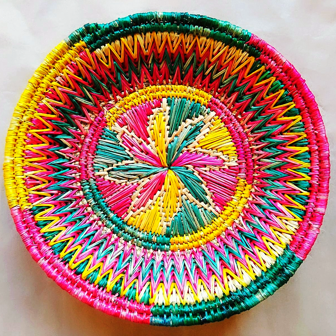 Sikki Grass Decorative Basket - Floral - Ahaeli