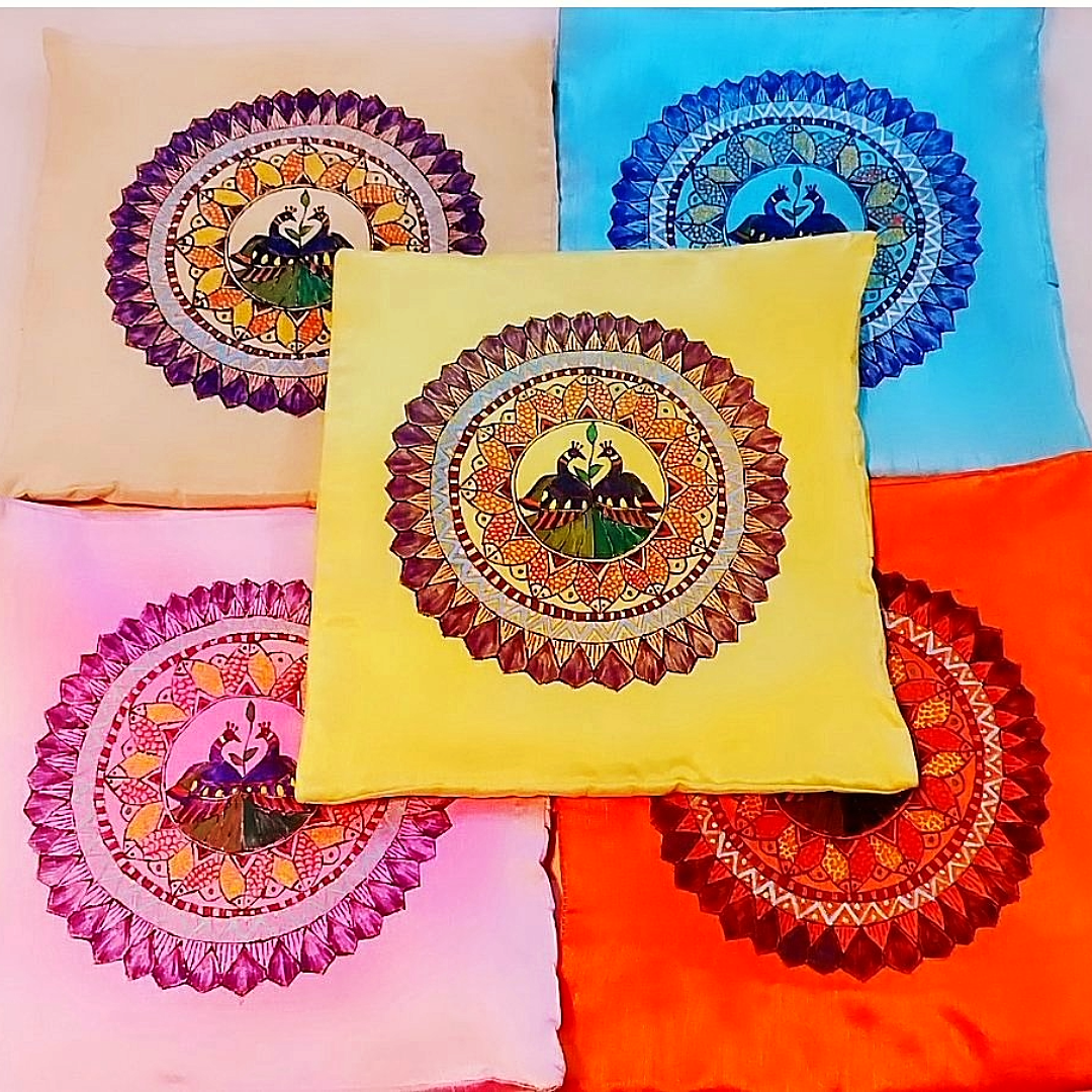 Cushion Cover Mithila Art – Ahaeli - Main Image