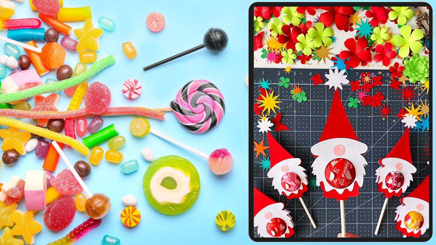 Gnome Lolly Holder SVG & PDF Files - Ahaeli