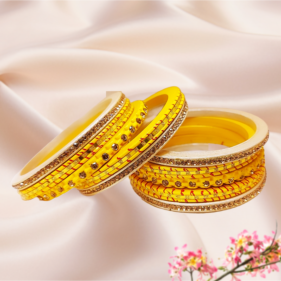 Lac Bangles - Golden Sunshine Radiance (Set of 10) - Ahaeli