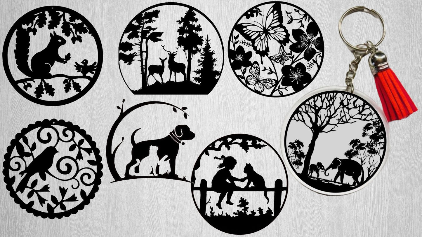 Nature Charms Collection - Acrylic Keychain Bundle - Ahaeli