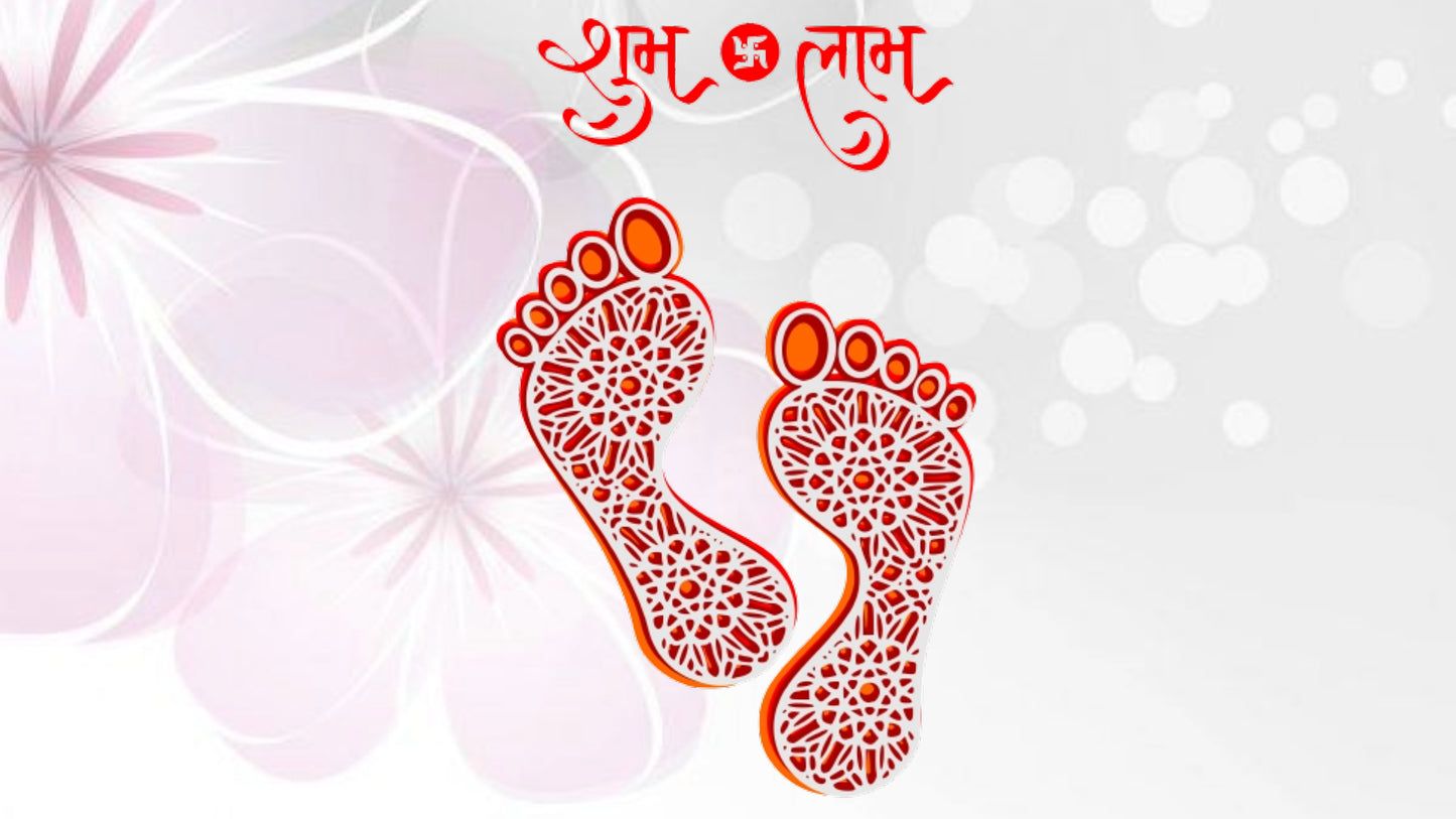 Layered Laxmi Mandala Charan Paduka SVG - Ahaeli