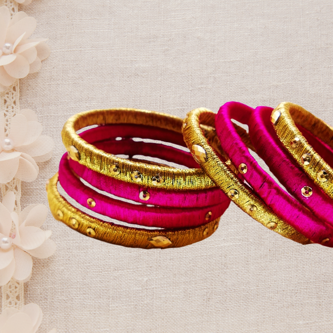 Silk Bangles - Custom Bangles (Set of 8) - Ahaeli