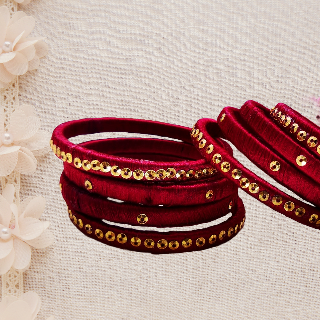 Silk Bangles - Regal (Set of 8) - Ahaeli