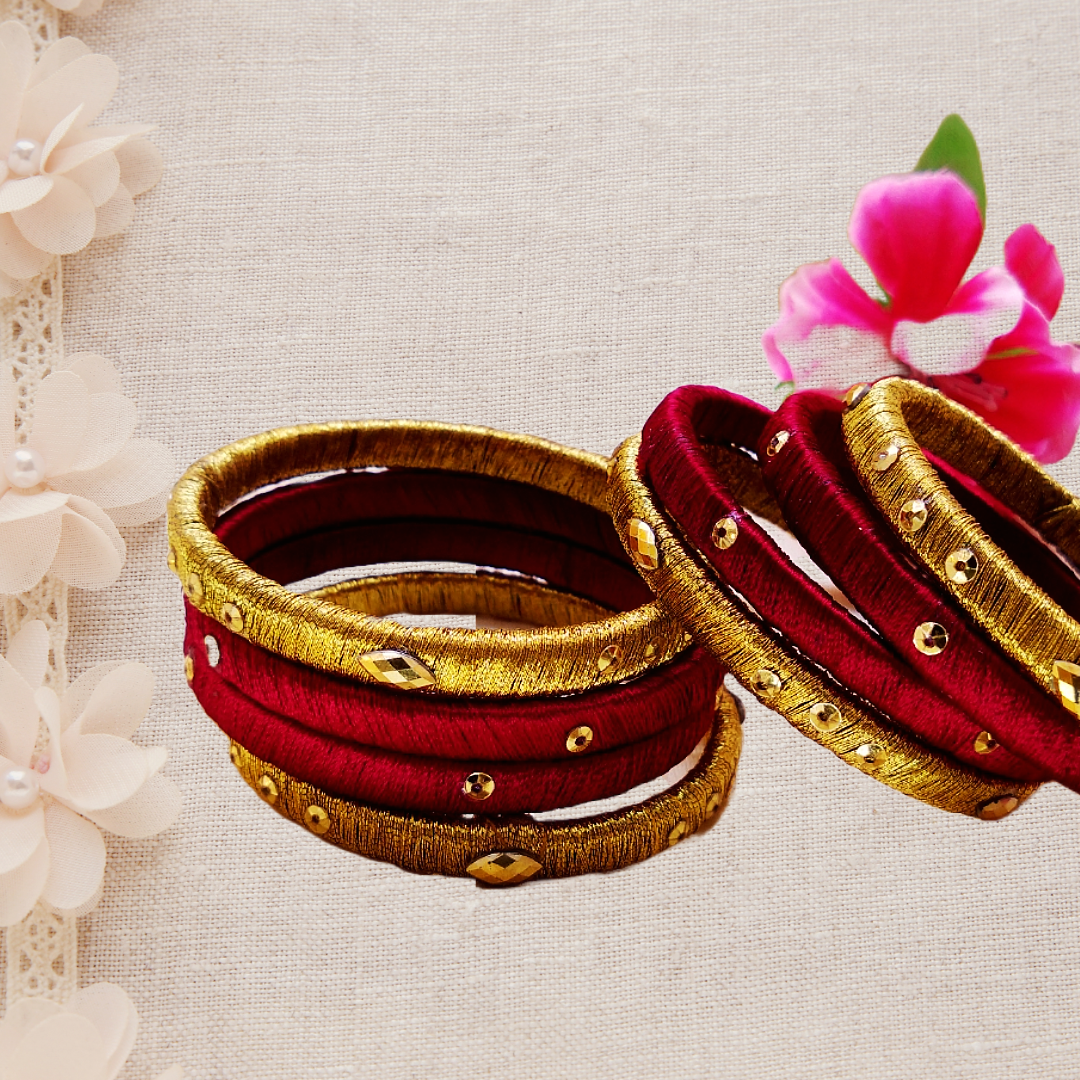 Silk Bangles - Custom Bangles (Set of 8) - Ahaeli