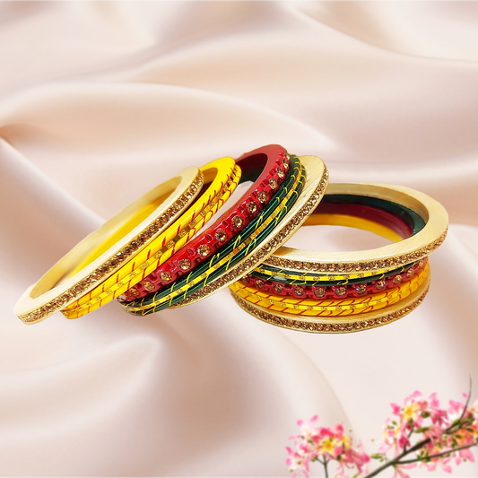 Lac Bangles - Multicolor Harmony Radiance (Set of 10) - Ahaeli