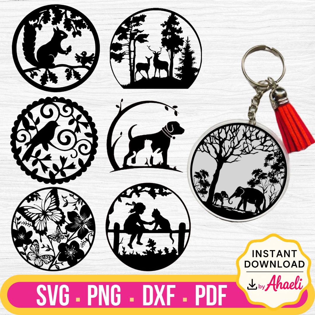Nature Charms Acrylic Keychain Crafting Bundle