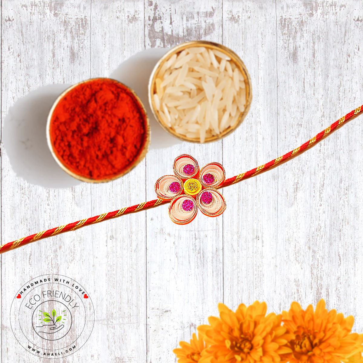 Rakhi - Paper Quilled Rakhi - Ahaeli