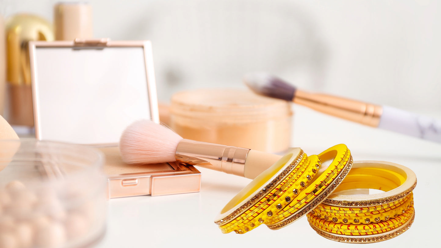 Lac Bangles - Golden Sunshine Radiance (Set of 10) - Ahaeli