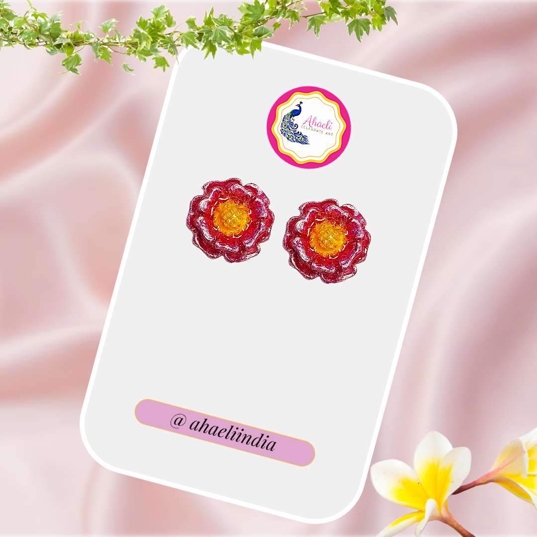 Earrings - Blossom Bloom Clay Studs - Ahaeli