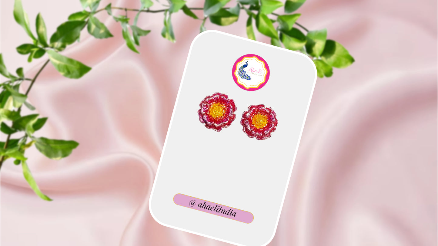 Blossom Bloom Clay Studs - Ahaeli