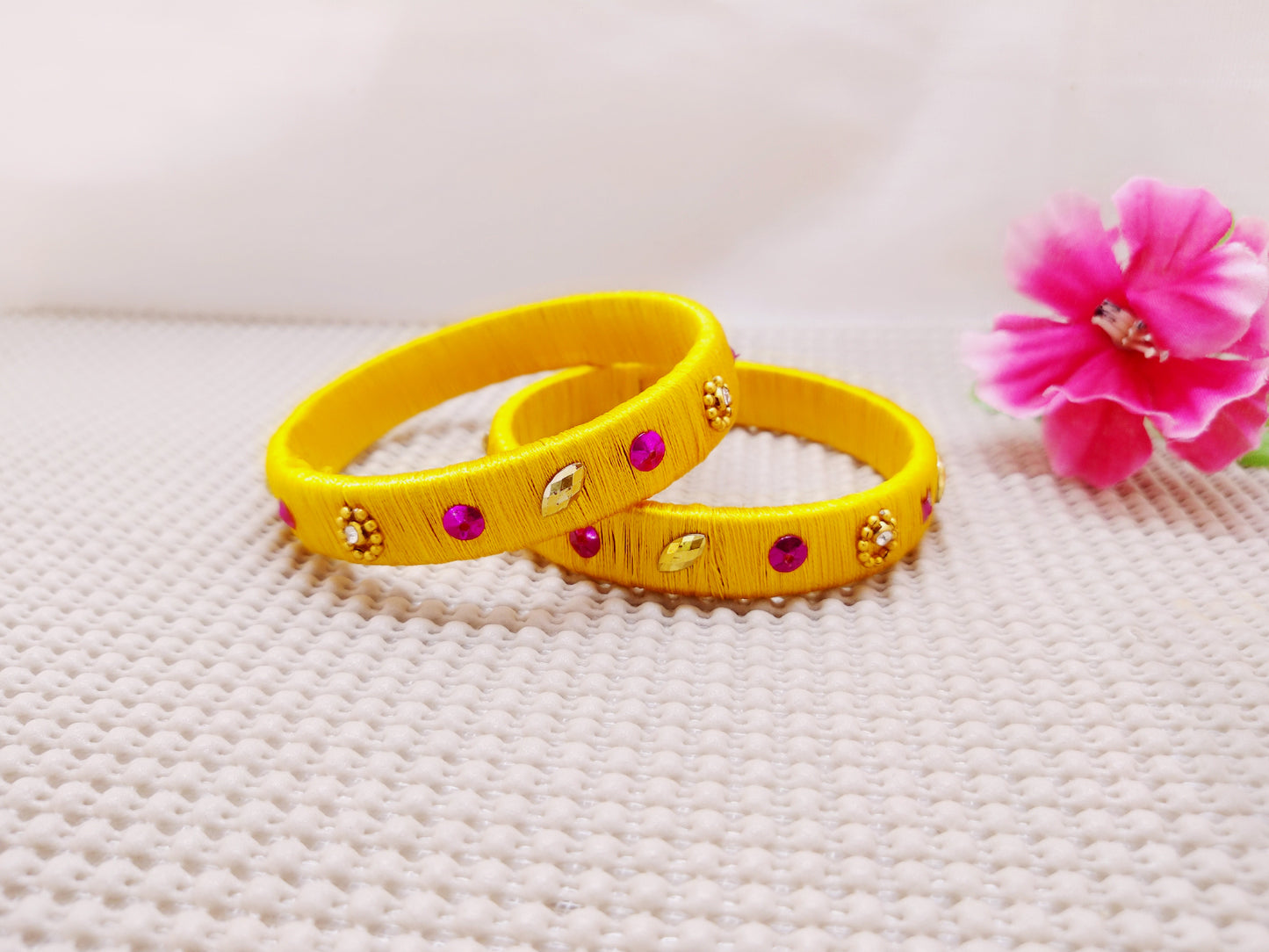Silk Bangles - Bangles (Set of 4) - Ahaeli