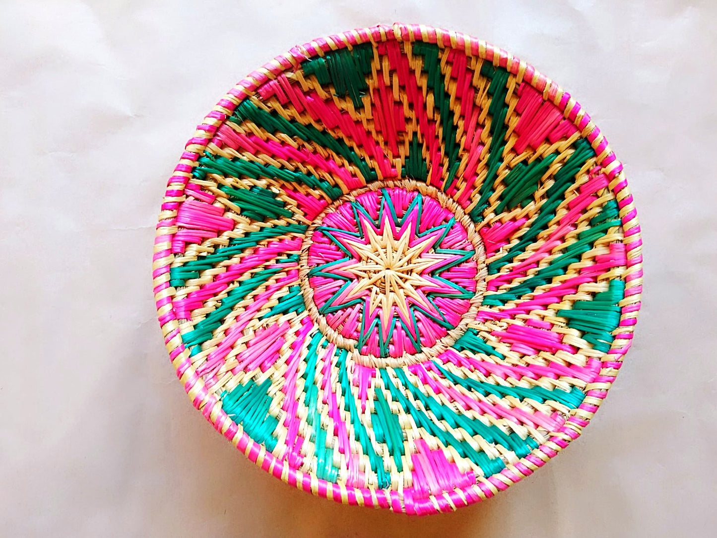 Sikki Grass Decorative Basket- Swirl design small - Ahaeli
