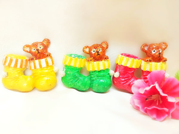 Fridge Magnets - Cute Grizzly Bear - Clay Art - Ahaeli