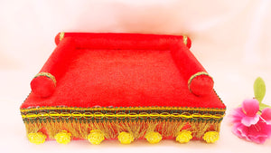 Puja Singhasan - Elegant Red - Ahaeli