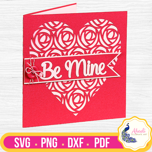 Be Mine Love Card Set: Digital Rose Collection - Ahaeli