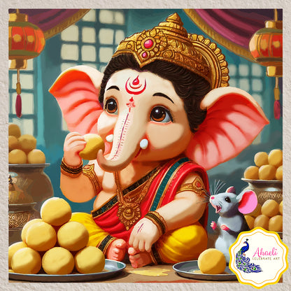 Cherubic Ganesha – Divine Blessings Art