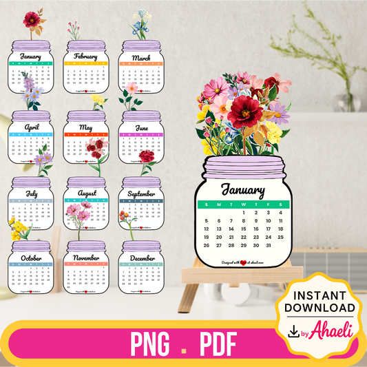 Craft Your Year: 2025 Floral Calendar