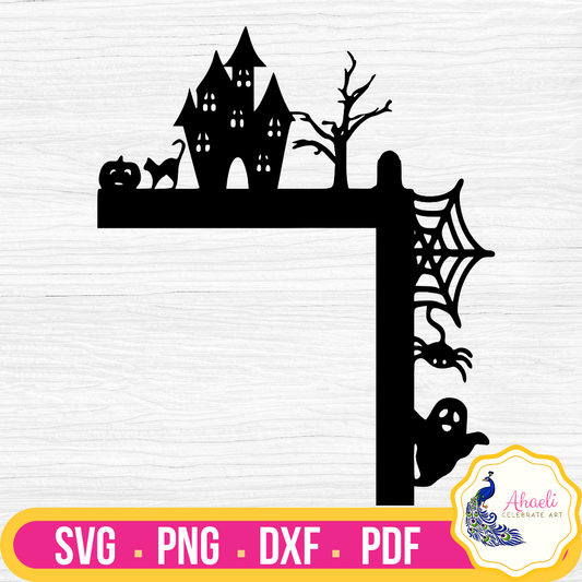 Halloween Door Corner Decor Templates- Ahaeli