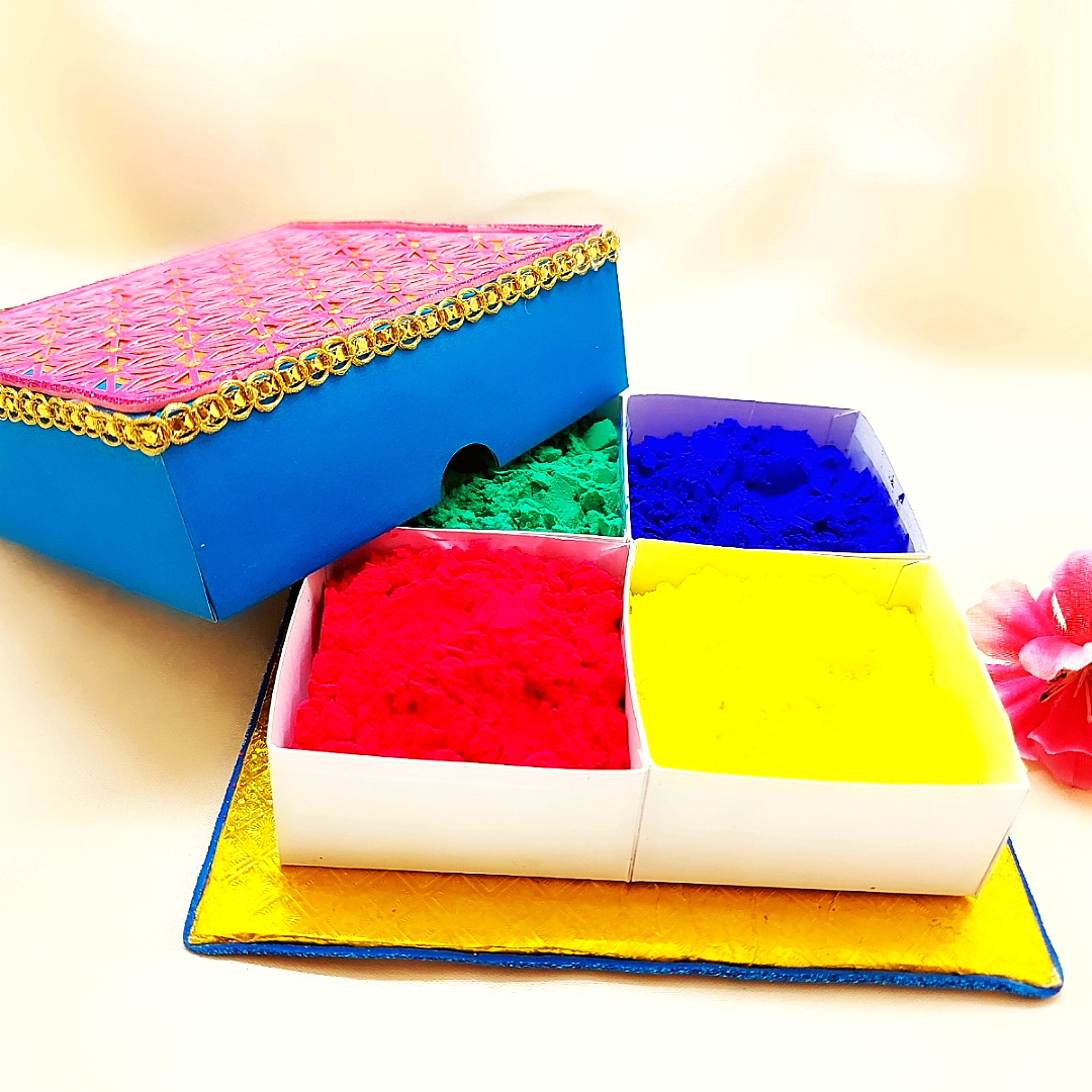 Holi Organic Colours - Pack of 4 colors (Gift Box) - Ahaeli