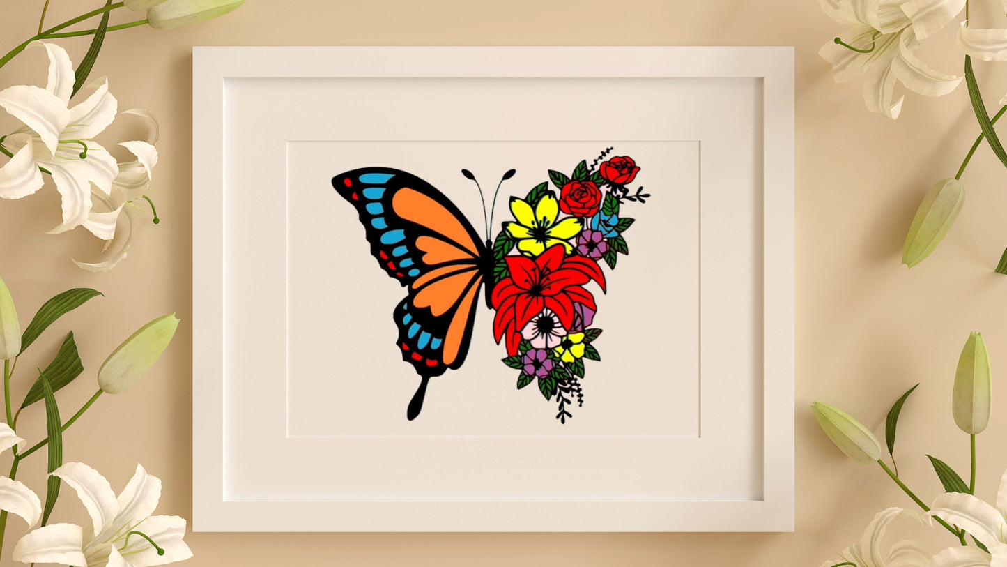 Layered Butterfly Beauty - Ahaeli
