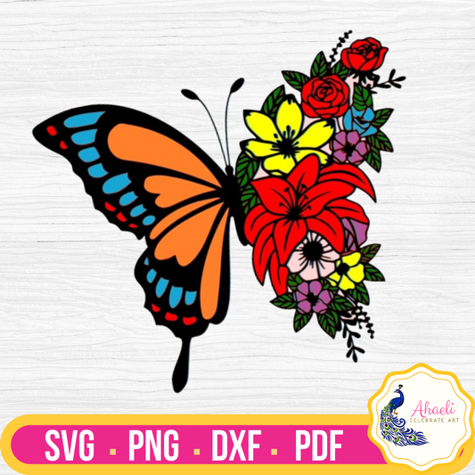 Flutter Craft Butterfly Templates - Ahaeli