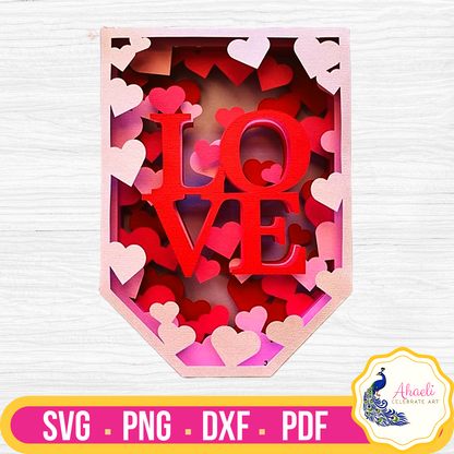 Love Cascade Shadow Box Craft Bundle - Ahaeli