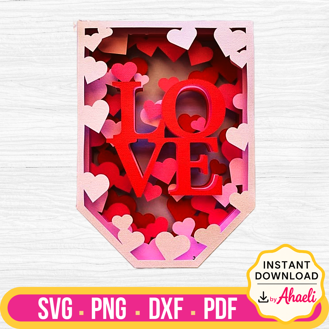 Love Cascade Shadow Box Craft Bundle