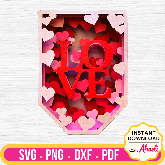 Love Cascade Shadow Box Craft Bundle