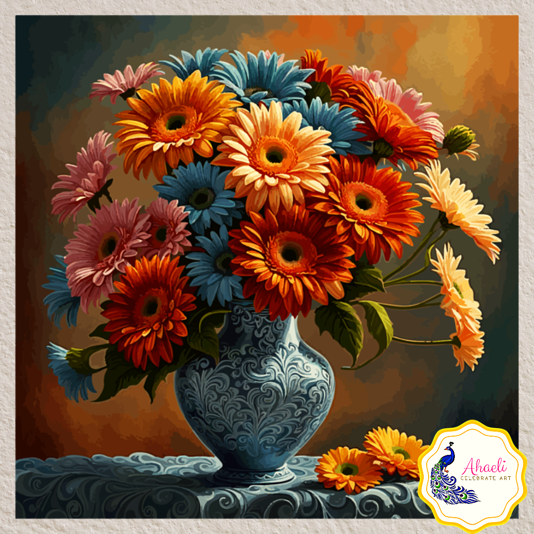 Paintings - Gerbera Elegance - Ahaeli