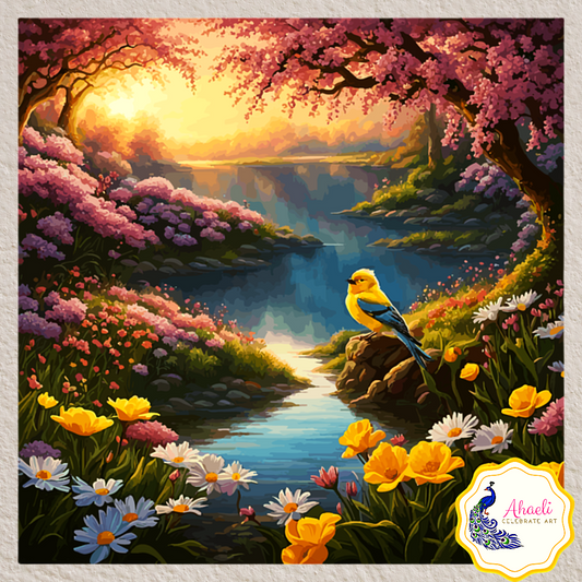 Paintings - Riverside Blossoms - Ahaeli