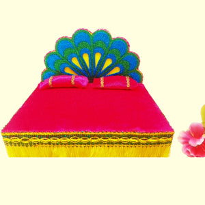Puja Singhasan - Pink Peacock Design - Ahaeli