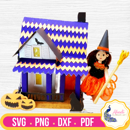 Spooky Halloween House Craft Template - Ahaeli