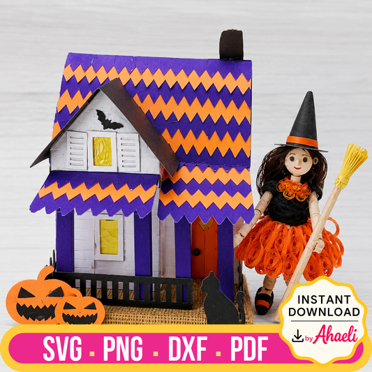 Spooky Halloween House Craft Template
