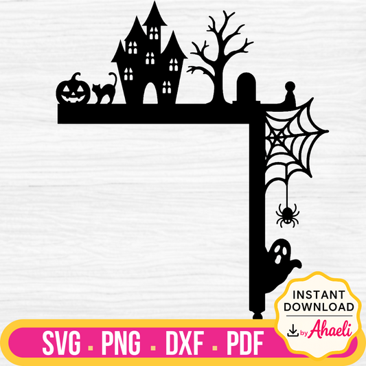 Spooky Halloween Corner Decoration Silhouette