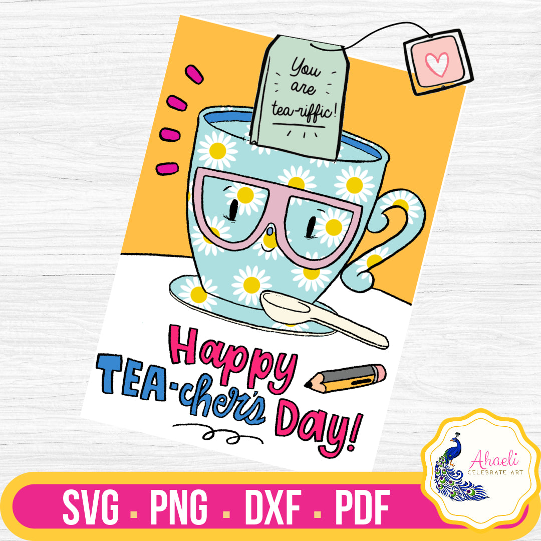 Tea-riffic Teacher's Day Card