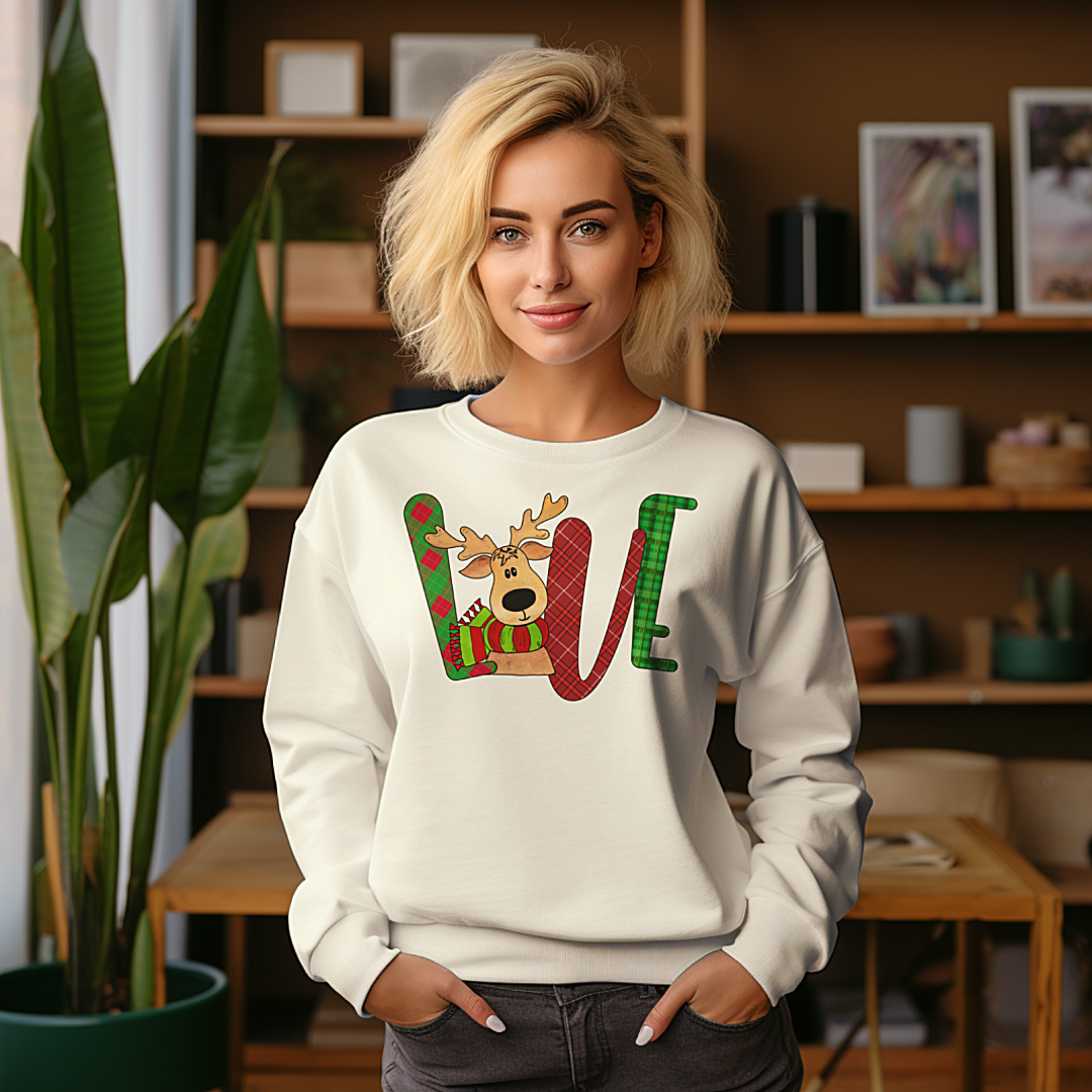 Unisex Sweatshirt - Reindeer Love Christmas