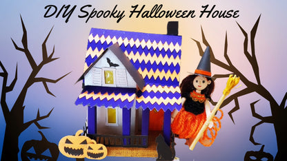 DIY Spooky Halloween House Template (Free) - Ahaeli