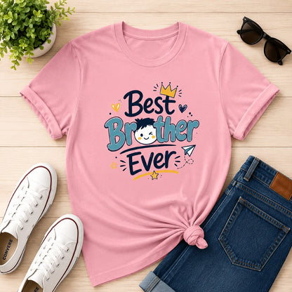 Ahaeli Best Brother Ever Cute Graphic flamingo men's cotton T-shirt with premium printed design.
