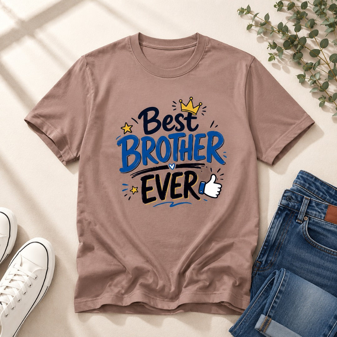 Ahaeli Best Brother Ever mashroom men's cotton T-shirt with premium graphic print.