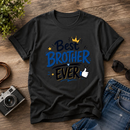 Ahaeli Best Brother Ever steel grey men's cotton T-shirt with premium graphic print.