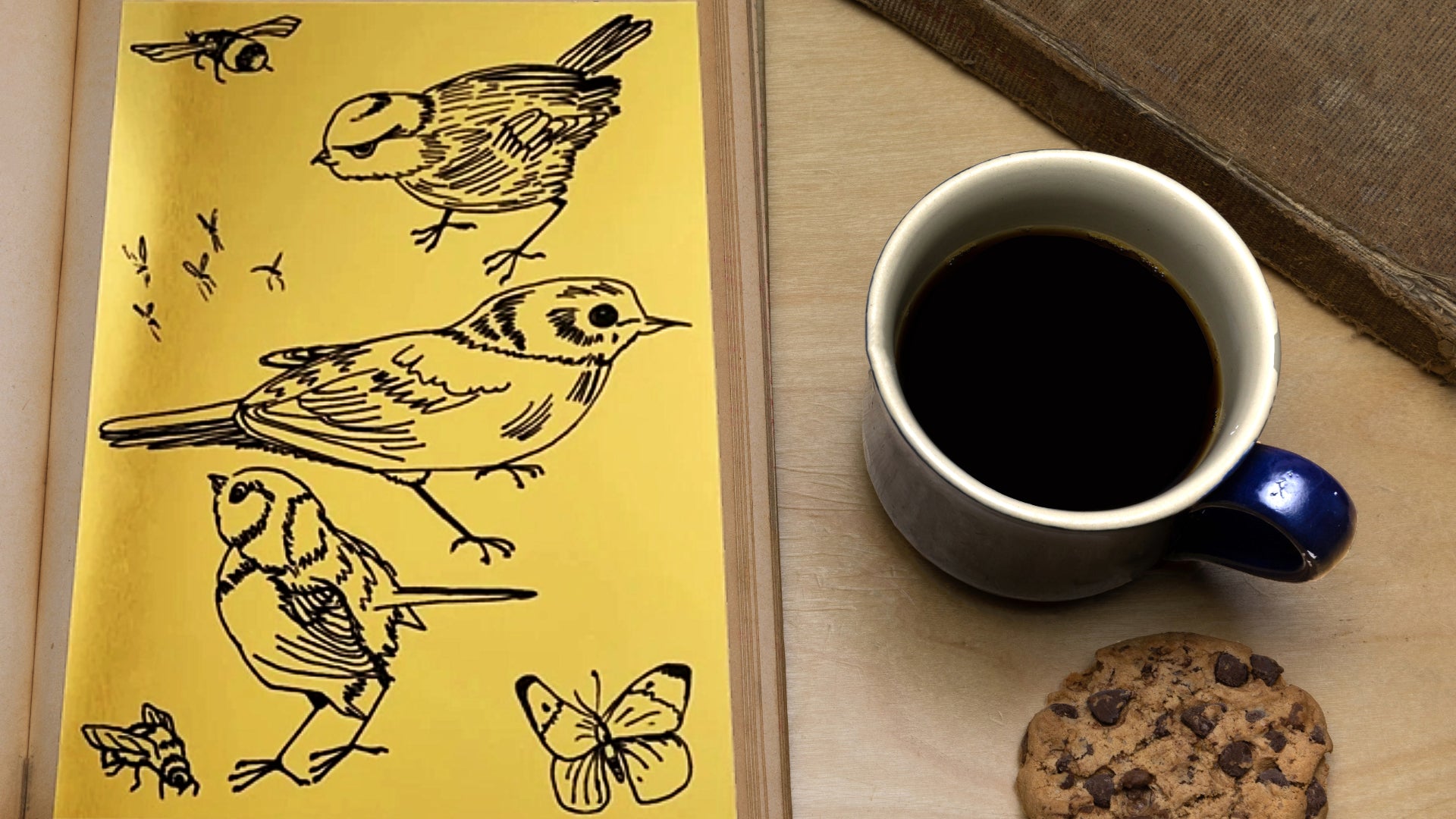 Wildlife Engraving SVG: Birds, Butterflies, and Bees Garden Art - Ahaeli