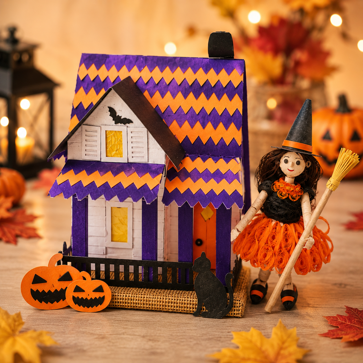Spooky Halloween House Craft Template - Ahaeli