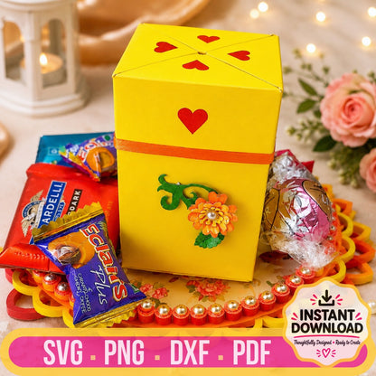 Surprise gift box SVG template for DIY paper crafting