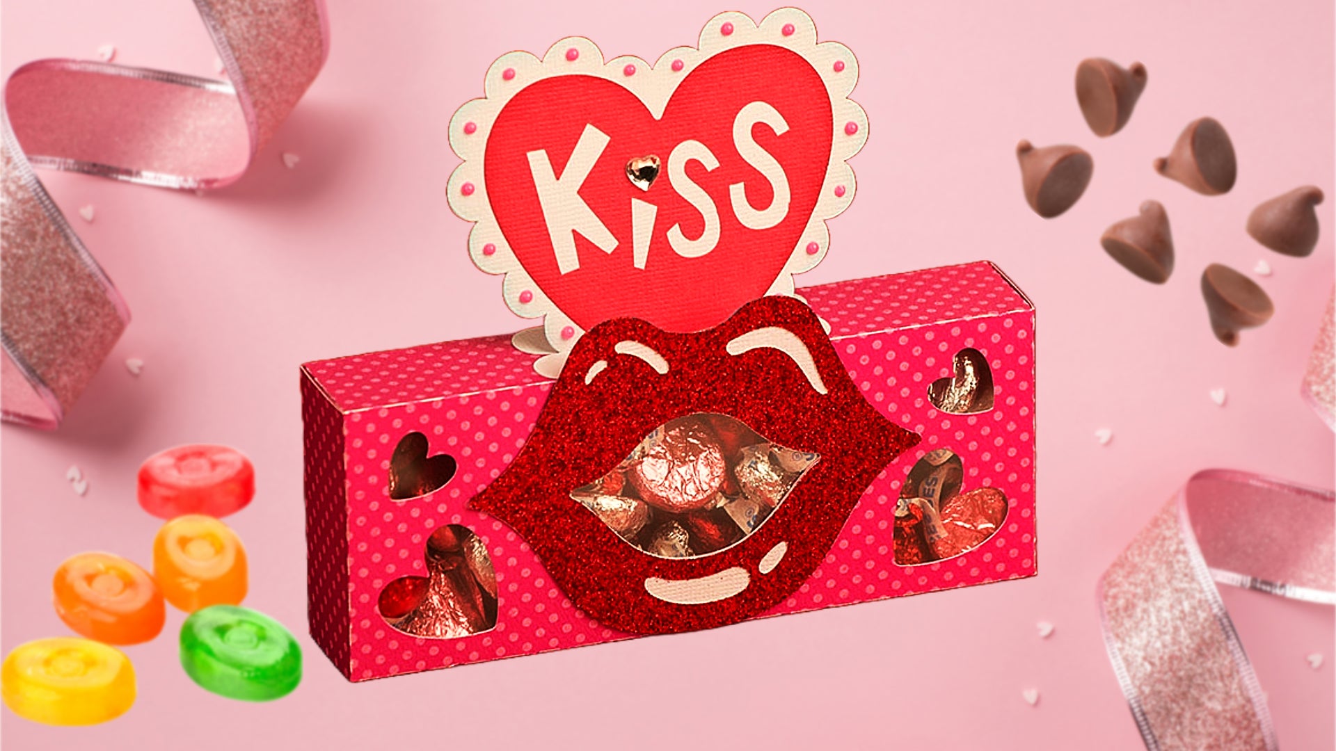 LoveLips Valentine Candy Box SVG - Ahaeli