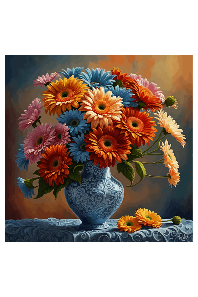 Paintings - Gerbera Elegance - Ahaeli