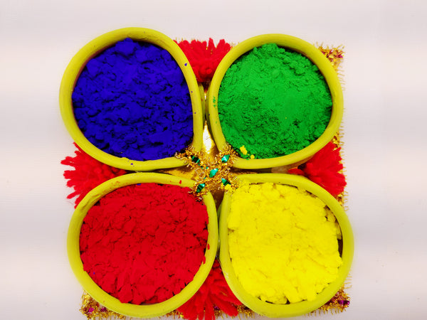 Holi Organic Colours - Pack of 4 colors - Ahaeli