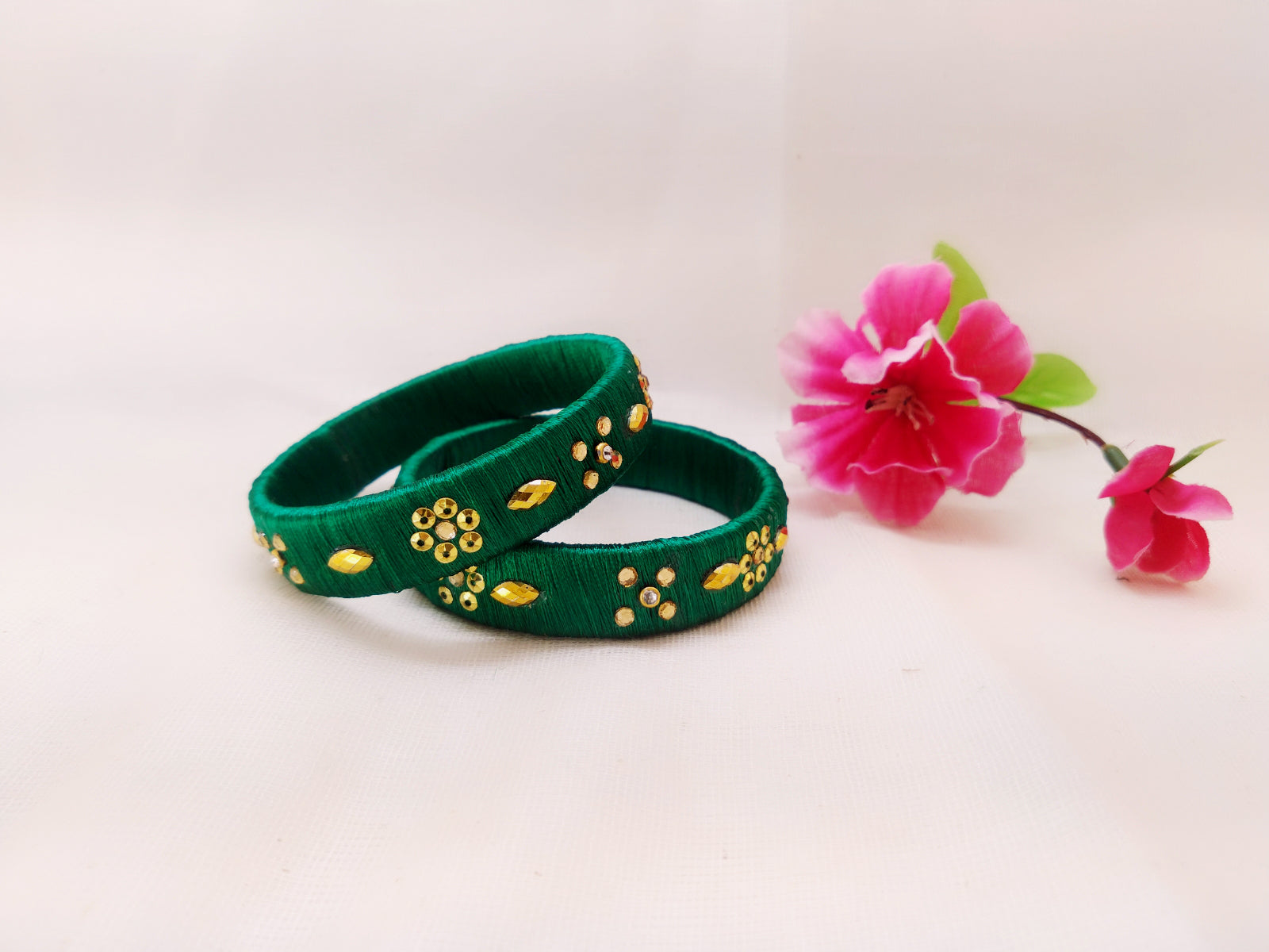 Silk Bangles - Bangles (Set of 2) - Ahaeli