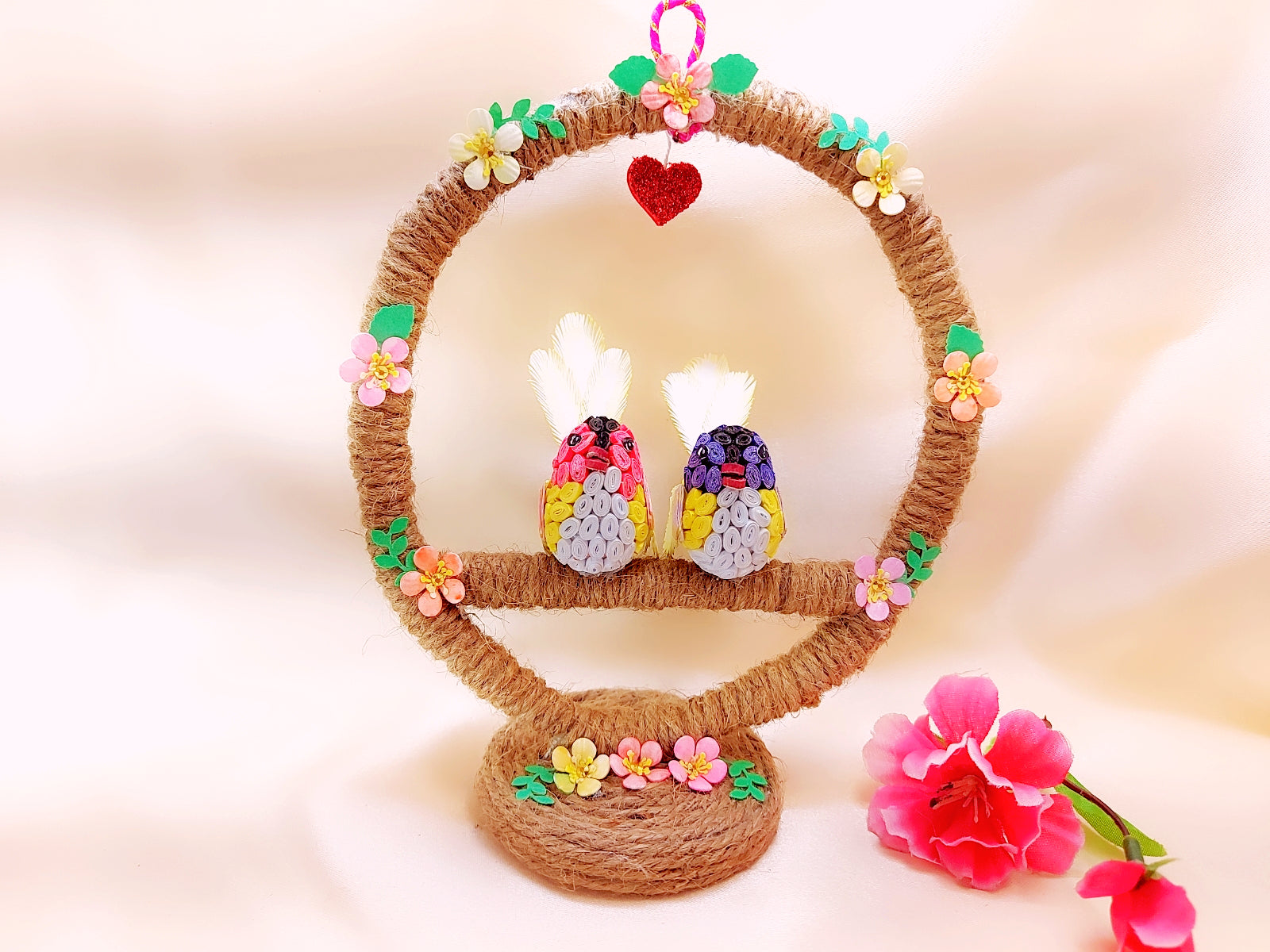 Miniature - Quilled Love Birds - Ahaeli